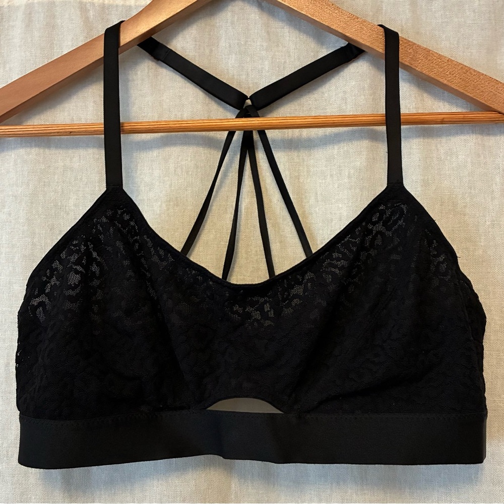 TellTale Black Strappy Mesh Bralette